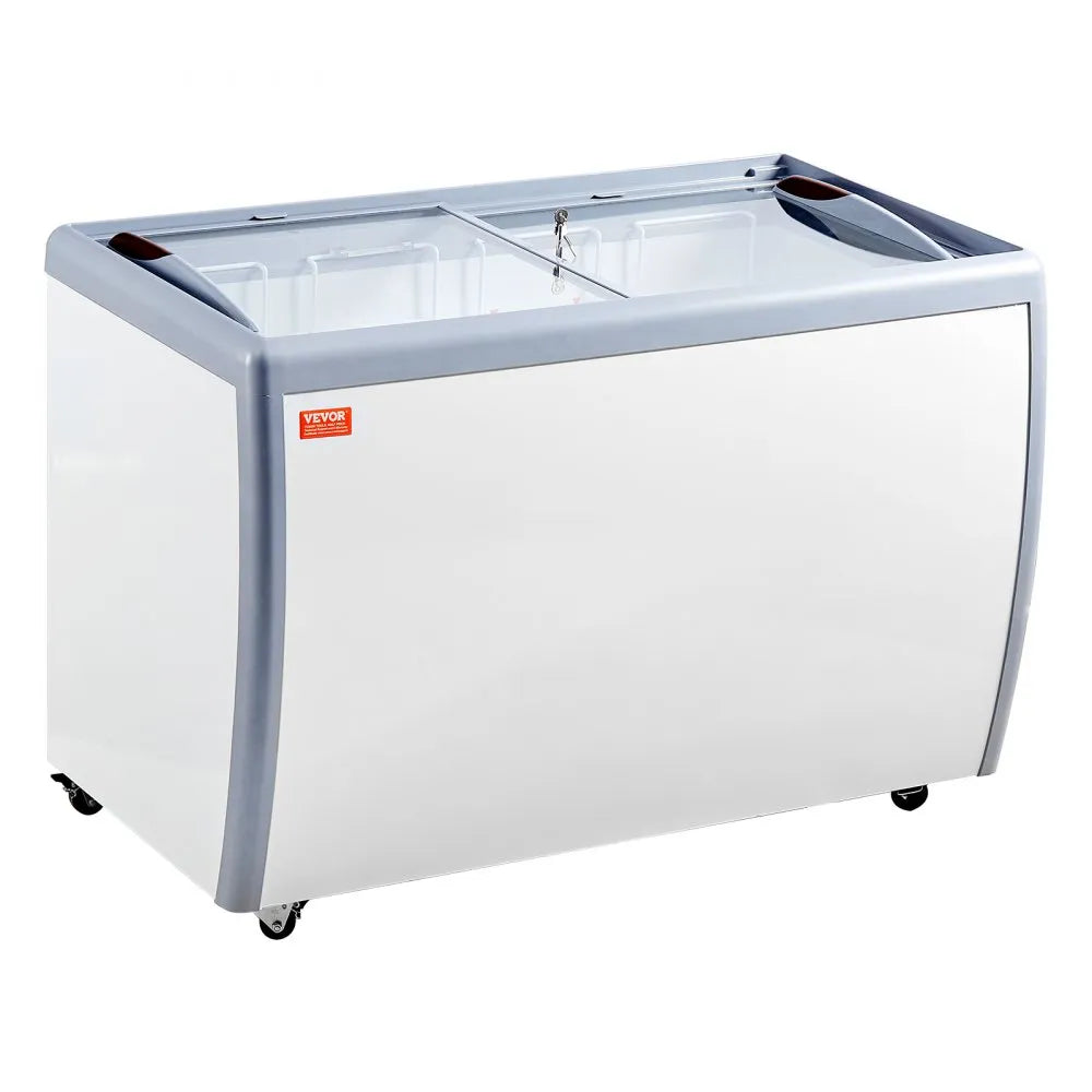 VEVOR 13.1Cu.ft Commercial Ice Cream Display Case Gelato Dipping Freezer Cabinet