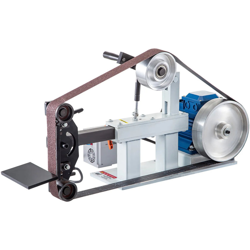 VEVOR 2Hp Belt Grinder 2 x 82inch Variable Speed Belt Sander with 3 Grinding Wheel Bench Sander 12inch Wheel and Flat Platen Tool Rest for Knife Making