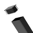 VEVOR 15ft Wall Mounted Stair Handrail Black Aluminum 250lbs Load Capacity