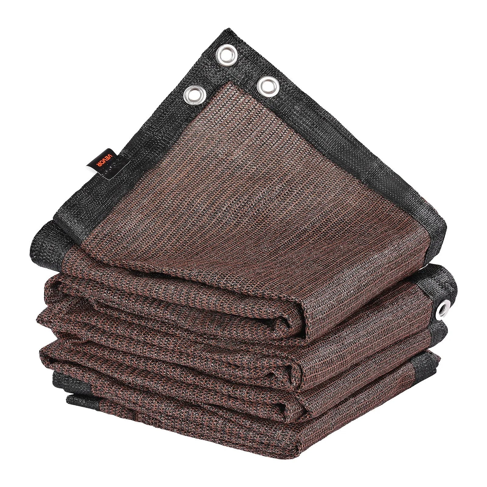VEVOR 90% Sun Shade Cloth Privacy Screen 10 x 12 ft for Patio Garden (Brown)