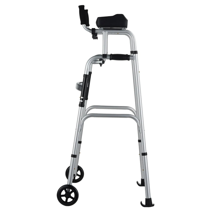 VEVOR 2 in 1 Folding Walker with Armrest Pads & 5