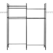 VEVOR Over Washer and Dryer Storage Shelf Two Row 4 Tiers Washer Rack Black