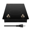 VEVOR 1800W 2 Burner Induction Cooktop Electric Countertop Burner Knob Control