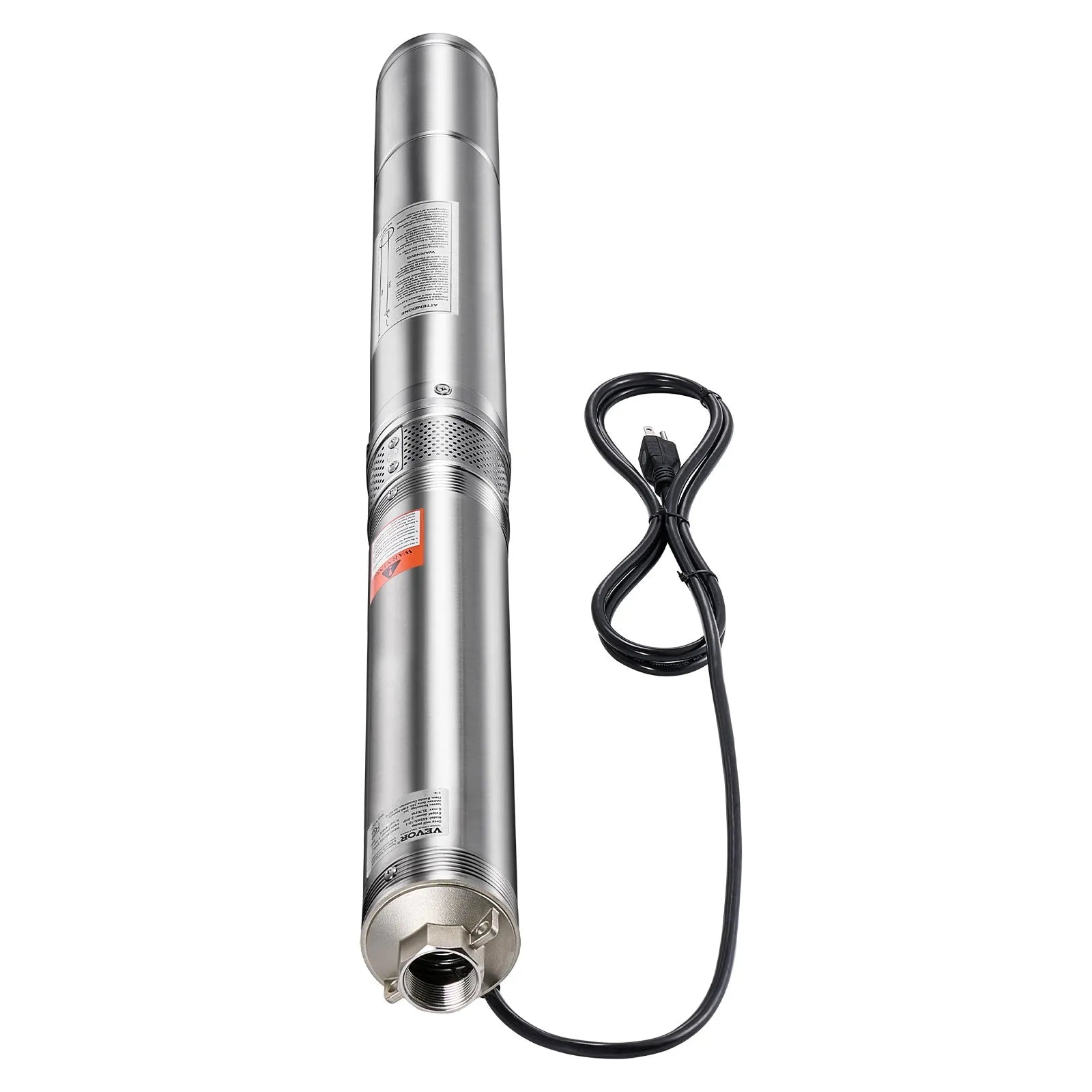 VEVOR 2HP Deep Well Submersible Pump Stainless Steel Water Pump 31.7 GPM 450 ft