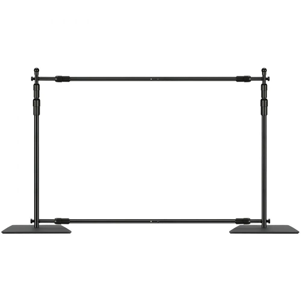 VEVOR 10ft x 10ft Pipe and Drape Kit, Heavy Duty Backdrop Stand with Carbon Steel Base, Adjustable Backdrop Support with 2 Clamps and A Carry Bag for Wedding, Party, Event, Photography, and Exhibition