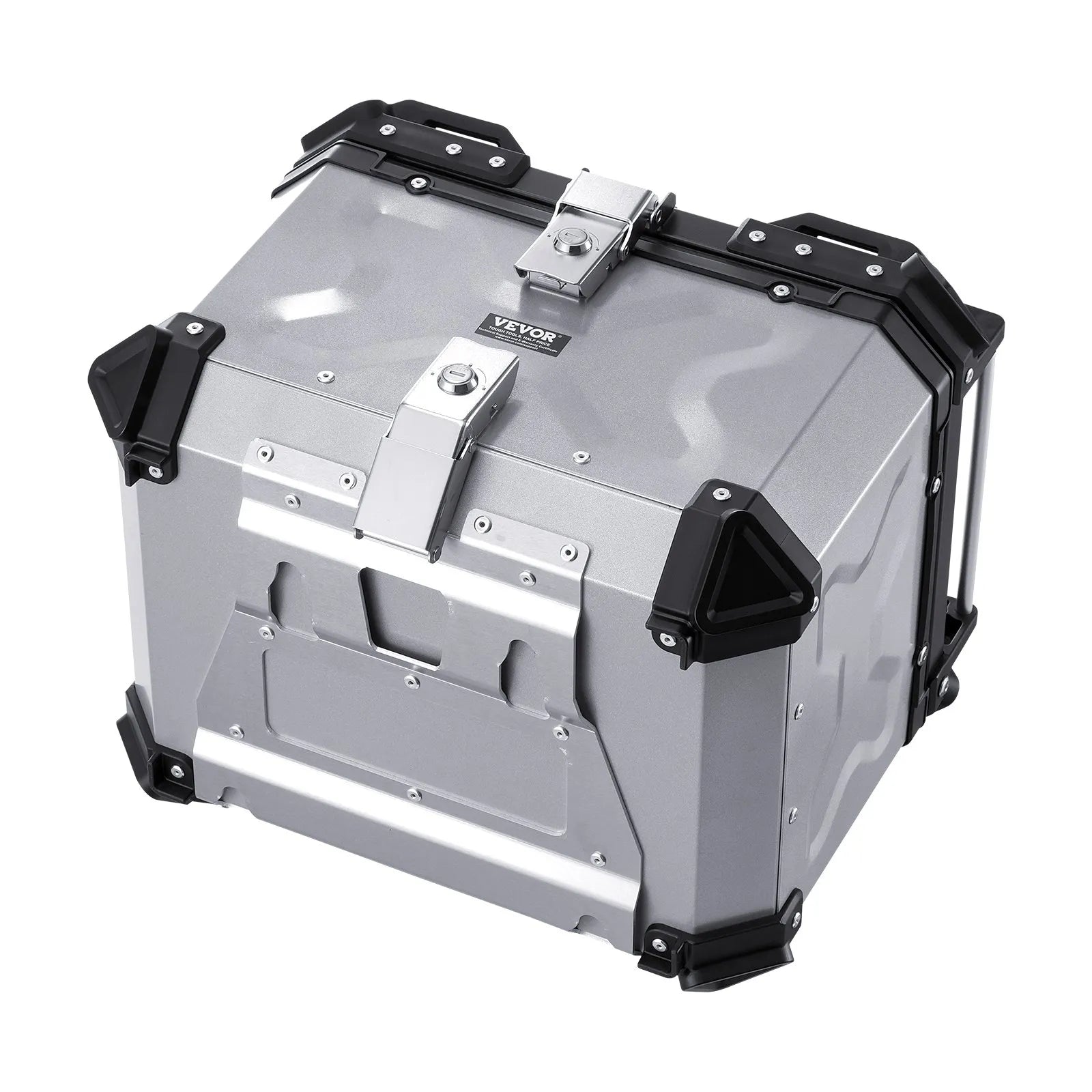 VEVOR 45L Motorcycle Top Case Universal Motorbike Tail Box with Leather Lining