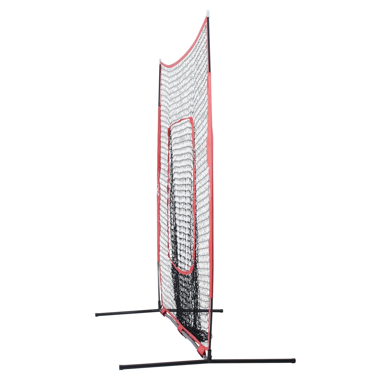 VEVOR 7x7 ft Baseball Softball Practice Net, Portable Baseball Training Net for Hitting Batting Catching Pitching, Backstop Baseball Equipment Training Aids with Carry Bag and Strike Zone