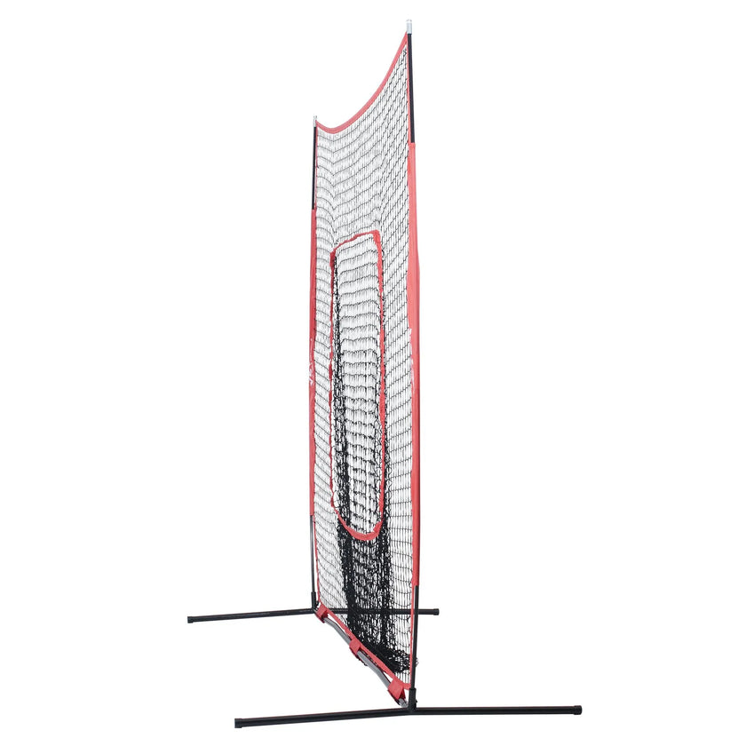 VEVOR 7x7 ft Baseball Softball Practice Net, Portable Baseball Training Net for Hitting Batting Catching Pitching, Backstop Baseball Equipment Training Aids with Carry Bag and Strike Zone