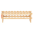 VEVOR 18 Bottle Stackable Modular Wine Rack Bamboo Wood Display Shelf 2-Tier