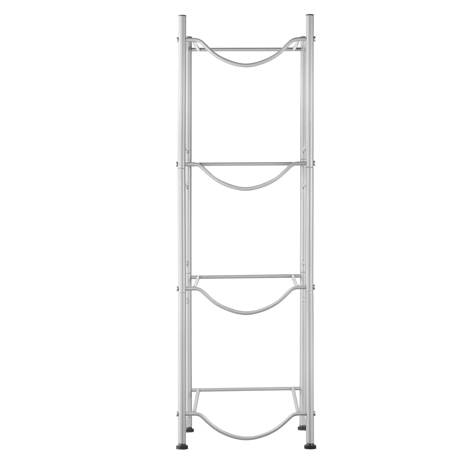 VEVOR 4 Tiers Water Jug Holder Single Row Water Bottle Rack for 4 Bottles Silver