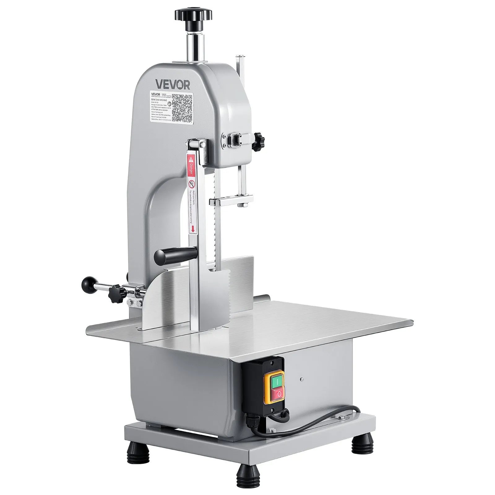 VEVOR 650W Commercial Electric Meat Bandsaw Stainless Steel Bone Sawing Machine