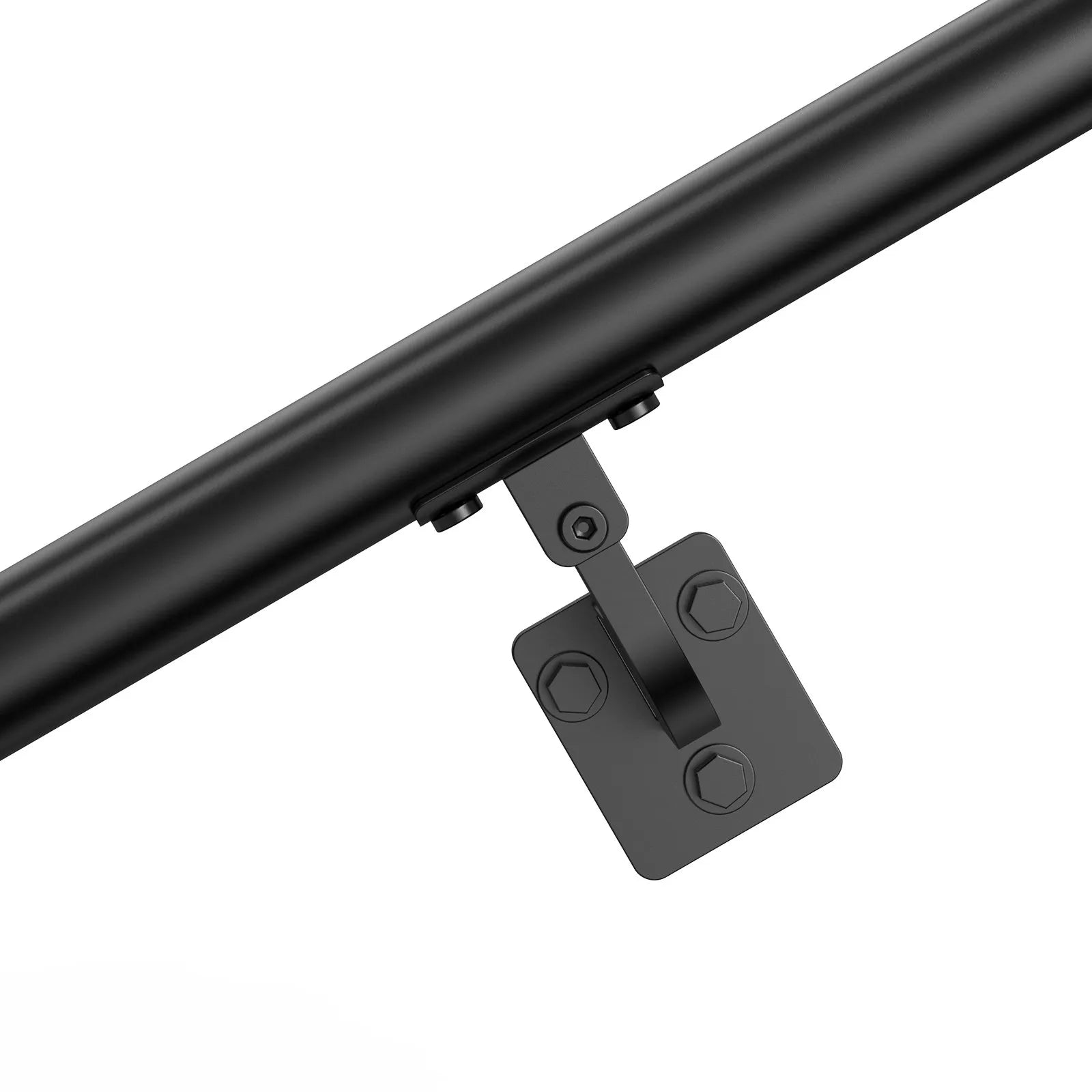 VEVOR 6ft Wall Mounted Stair Handrail Black Aluminum Indoor Outdoor Railing