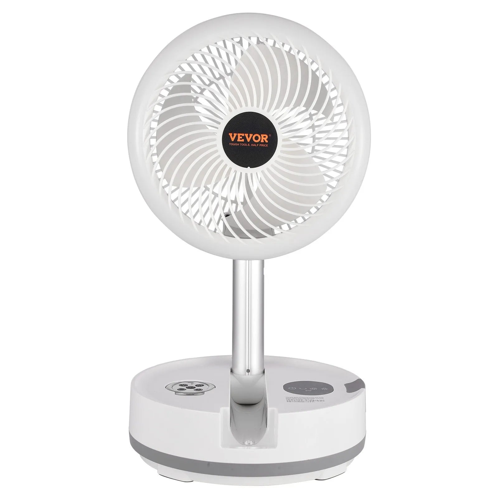 VEVOR 10 inch Foldable Rechargeable Oscillating Fan 3 in 1 Remote 9 Speeds