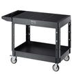 VEVOR 2-shelf Utility Cart 550 lbs 37 x 25.4-inch Service Cart with Wheels