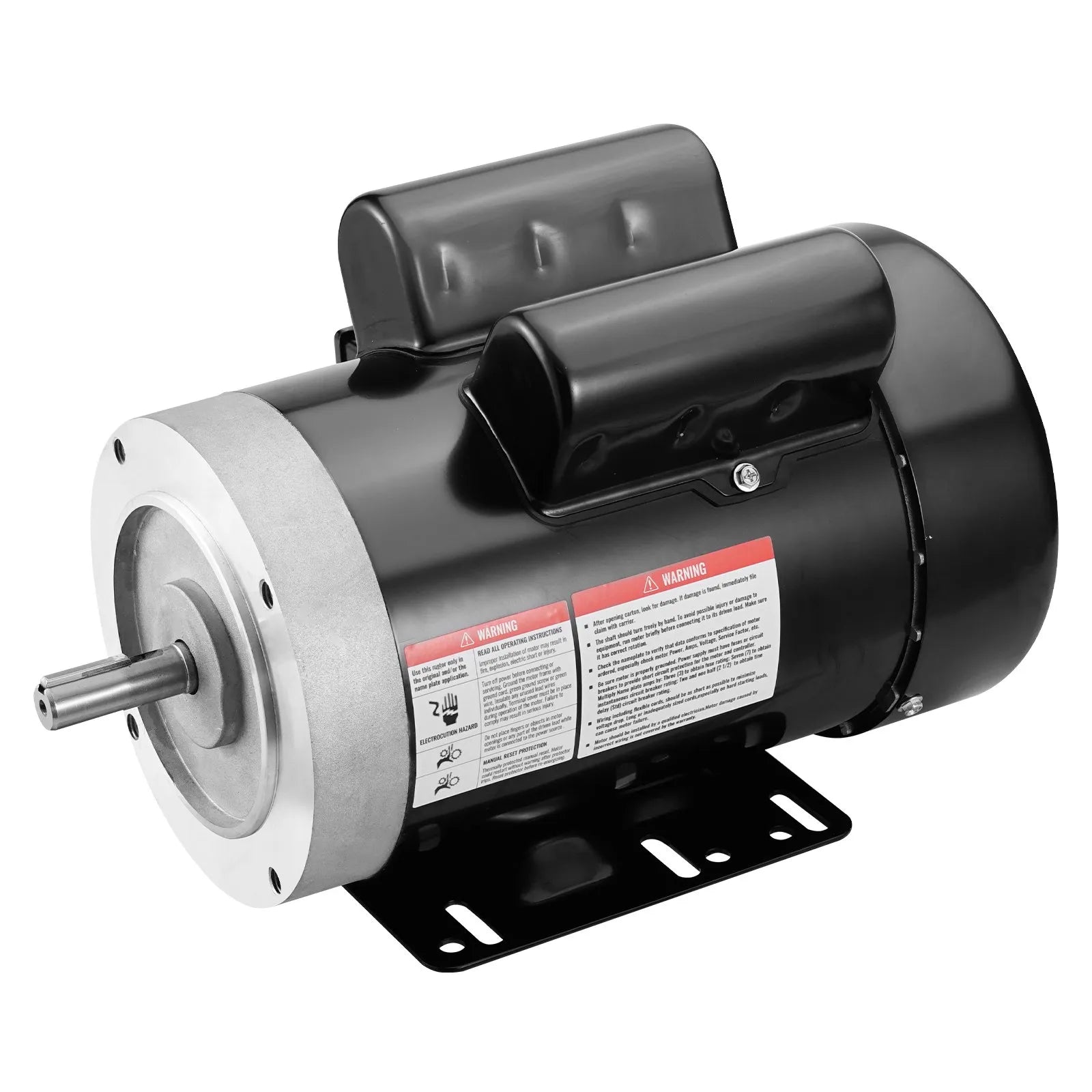 VEVOR 1.5HP Electric Motor 1725RPM AC115/230V 56C Frame 1-Phase 5/8