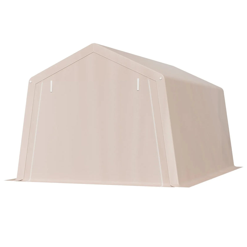 VEVOR Outdoor Storage Portable Shed 10x15 ft Waterproof Canopy Garage 2 Doors