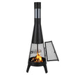 VEVOR 20 In Chiminea Outdoor Wood Burning Firepit with Grill Mesh & Chimney Coat