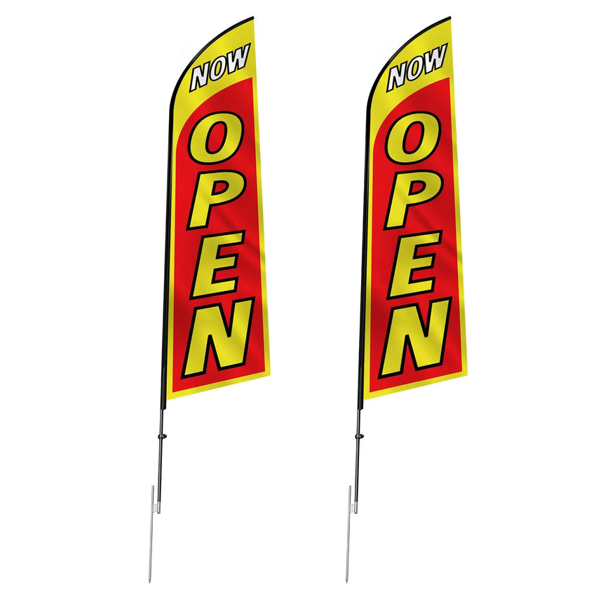 VEVOR Open Flags for Business Advertising Flags and Poles for Outside 16.3 FT