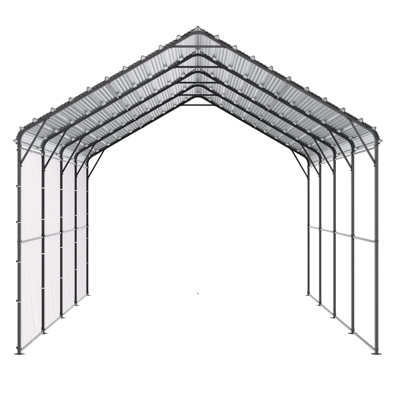 VEVOR 12' x 20' Metal Carport Heavy Duty Outdoor Car Shelter Garage for Boats