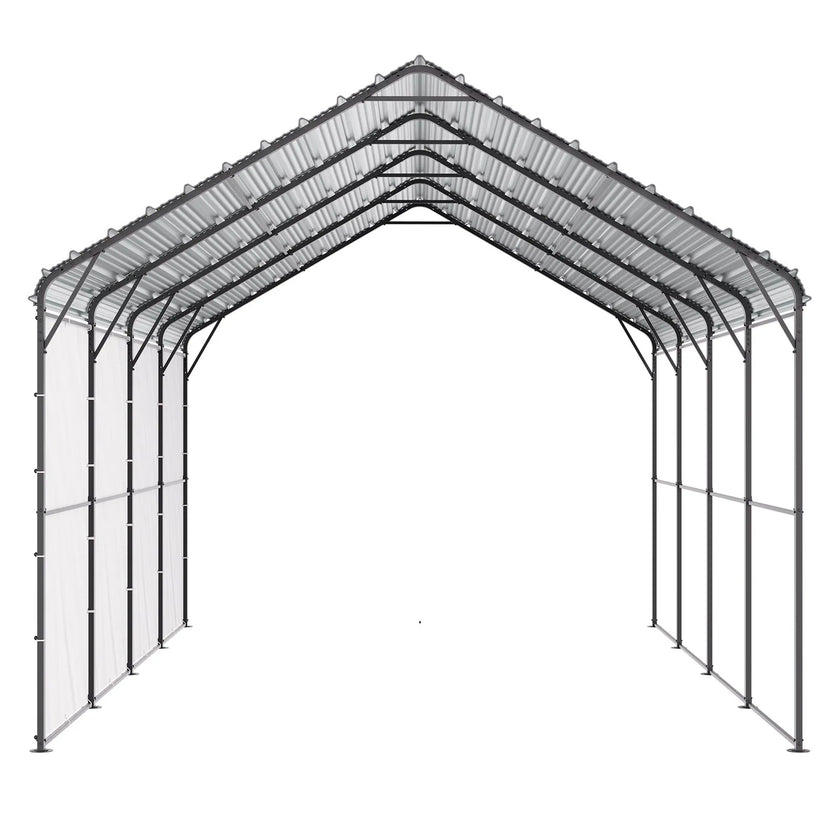 VEVOR 12' x 20' Metal Carport Heavy Duty Outdoor Car Shelter Garage for Boats