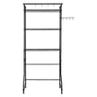 VEVOR Over Washer and Dryer Storage Shelf Single Row 3 Tiers Washer Rack Black