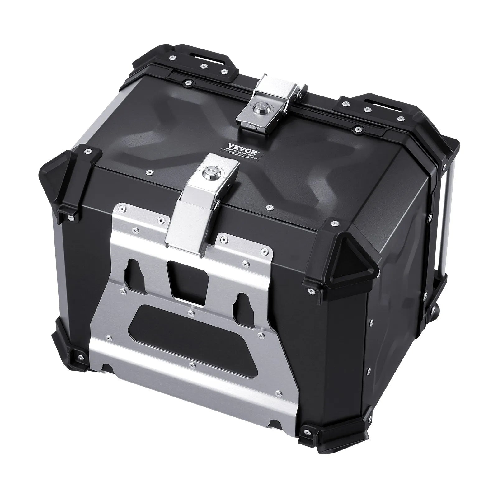 VEVOR 55L Motorcycle Top Case Universal Motorbike Tail Box with Leather Lining