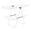 VEVOR 2-Tier Foldable Clothes Drying Rack with Sock Clips & 31 Drying Rods White