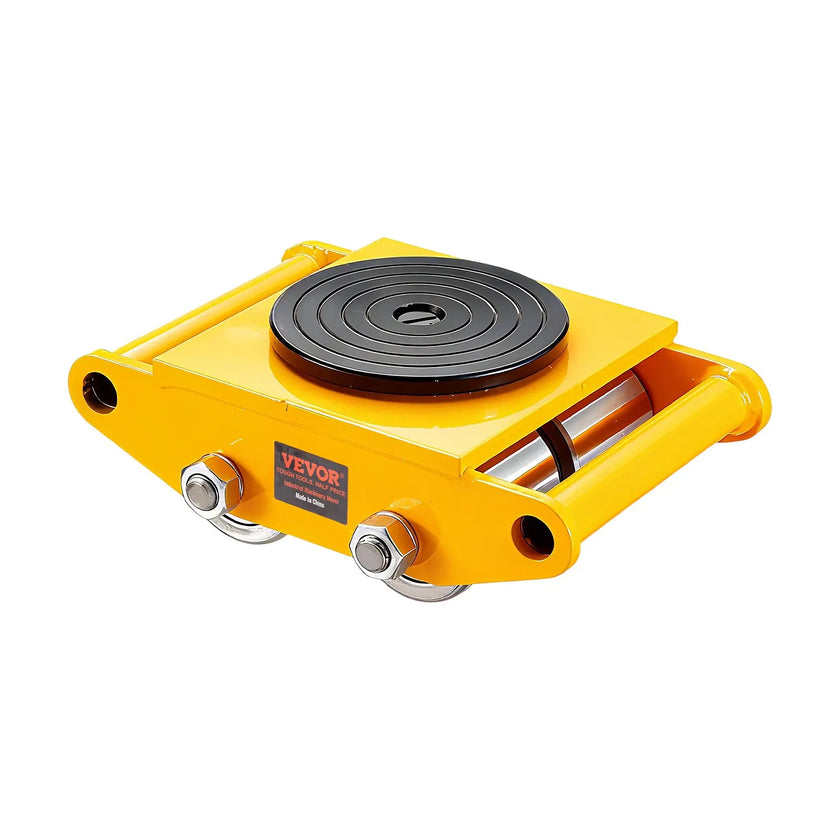 VEVOR 4PCS Machinery Skate Dolly, 26455LBS/12T Industrial Machinery Mover, Heavy Duty Carbon Steel Machinery Moving Skate & 4 Carbon Steel Wheels and 360° Rotation Non-Slip Cap for Warehouse, Factory