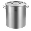 VEVOR 64QT Stainless Steel Stockpot Cooking Kitchen Sauce Pot with Basket Lid