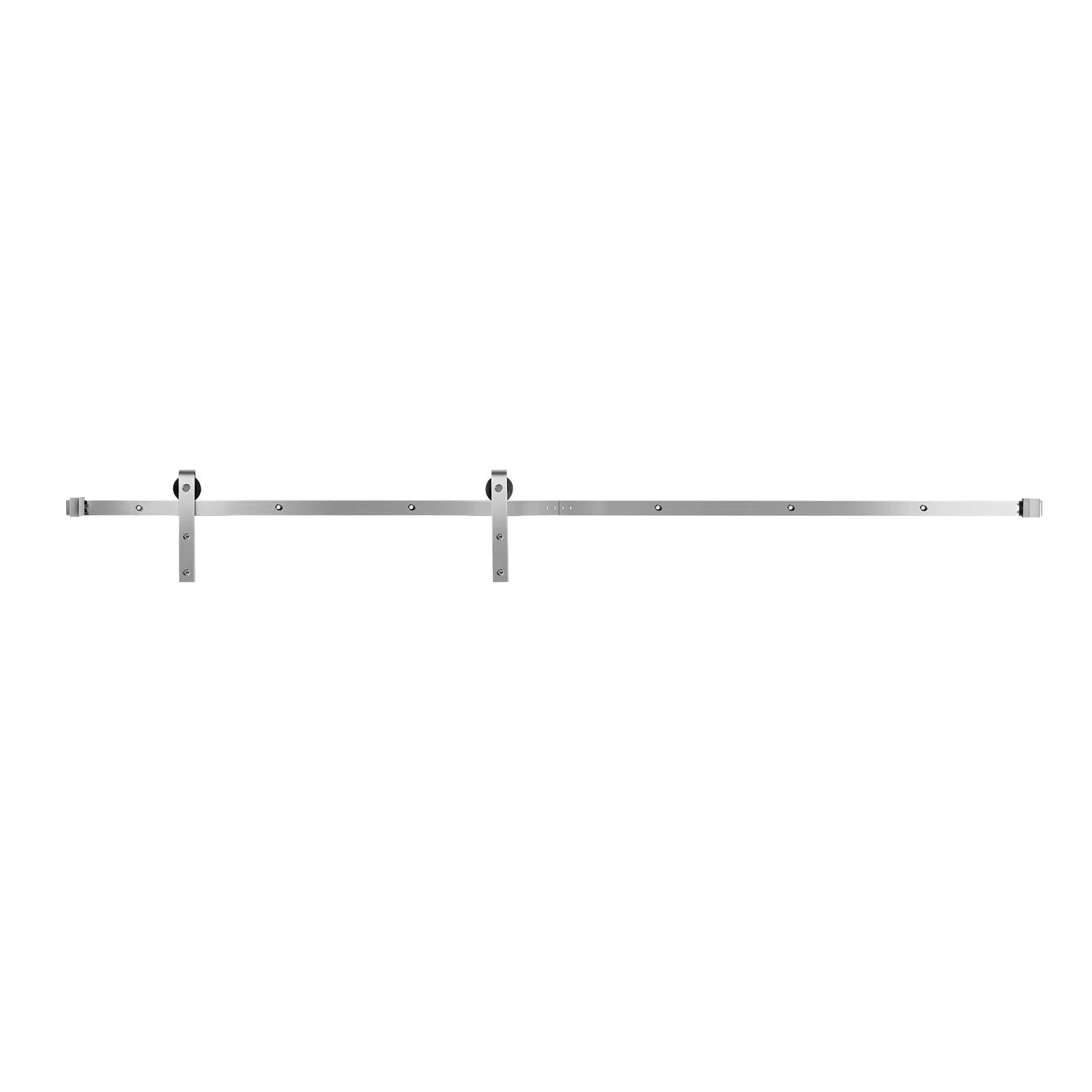 VEVOR 8FT Sliding Barn Door Hardware Kit for Single Sliding Barn Door Silver