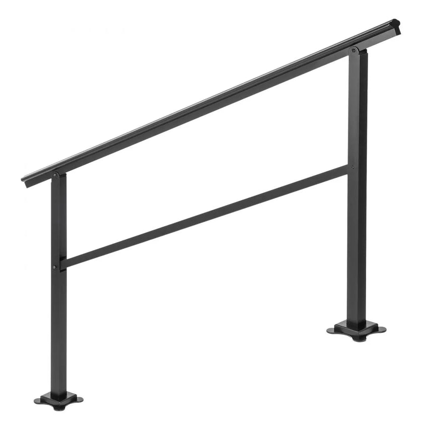 VEVOR Outdoor Handrail 165LBS Load Handrail Outdoor Stairs Aluminum Stair Handrail 60 x 35