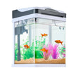VEVOR 2 Gallon Fish Tank Aquarium LED Square Clear Glass 7 Color Self Cleaning