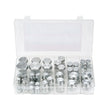 VEVOR 64 PCS BSPP Hydraulic Fitting Galvanized Cap & Plug Assortment Adapter Kit