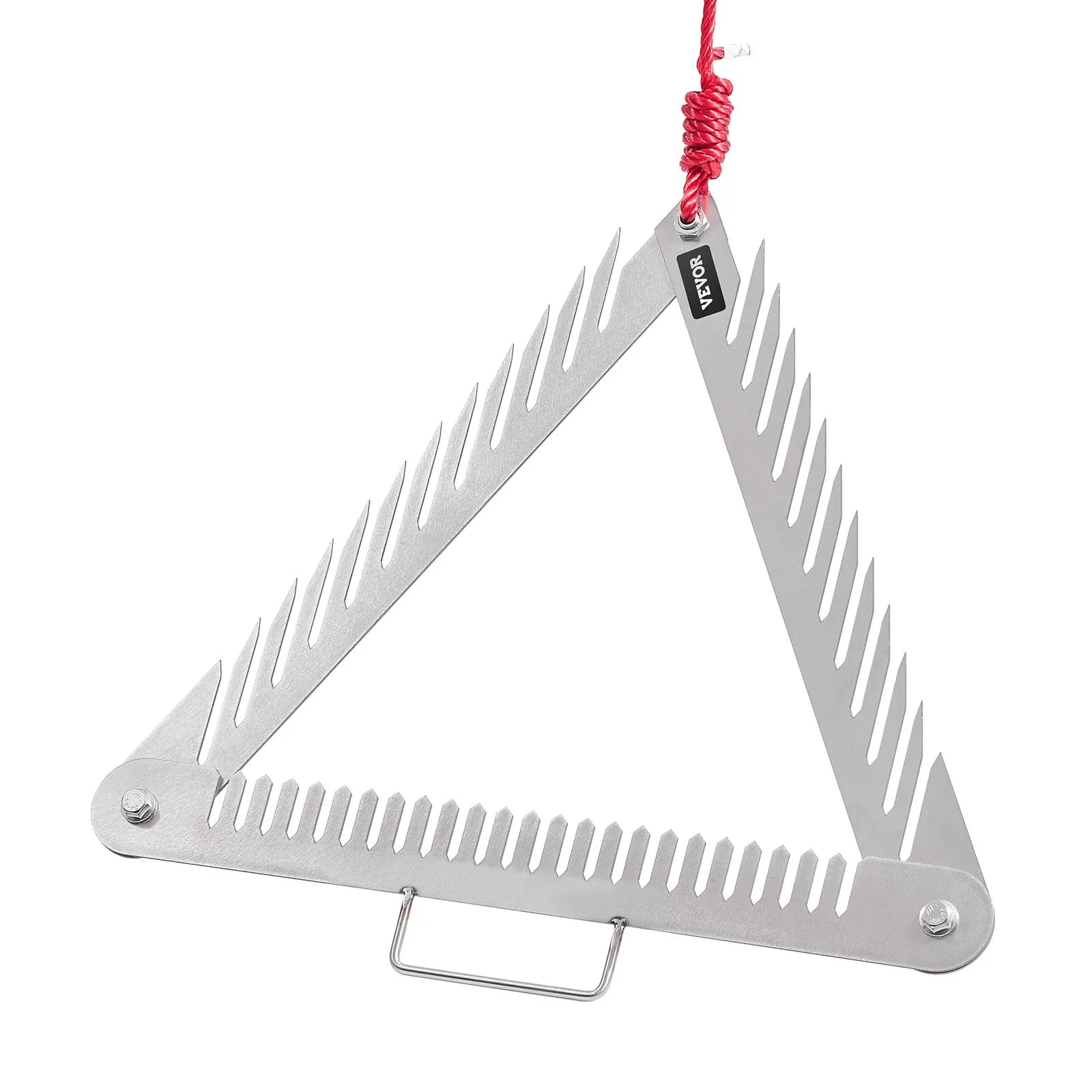 VEVOR 24in Aquatic Weed Rake 3-Sided Foldable Lake Weed Rake Handle 30ft Rope