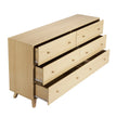 VEVOR 6 Drawer Dresser Wooden Chest of Drawers with Sliding with Anti-tip Device