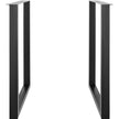 VEVOR 28 Inch Adjustable Furniture Legs, Square Reinforced Steel Office Table legs Set of 2 for DIY, Max Load 1000 lbs Heavy Duty Desk Legs, Quick Instalation & Rich Accessories Legs Black