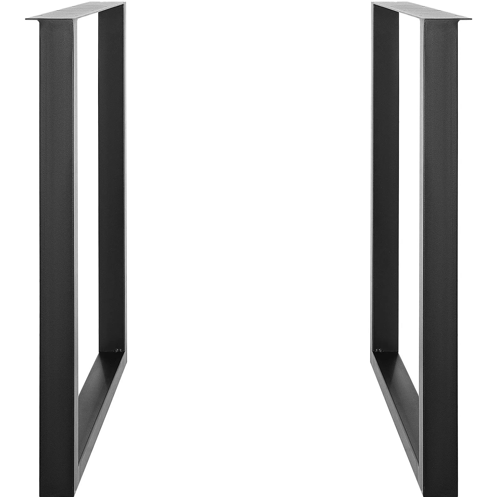 VEVOR 28 Inch Adjustable Furniture Legs, Square Reinforced Steel Office Table legs Set of 2 for DIY, Max Load 1000 lbs Heavy Duty Desk Legs, Quick Instalation & Rich Accessories Legs Black