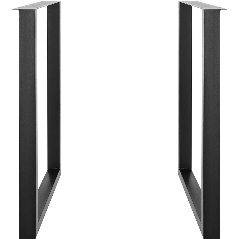 VEVOR 28 Inch Adjustable Furniture Legs, Square Reinforced Steel Office Table legs Set of 2 for DIY, Max Load 1000 lbs Heavy Duty Desk Legs, Quick Instalation & Rich Accessories Legs Black
