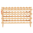 VEVOR 36 Bottle Stackable Modular Wine Rack Bamboo Wood Display Shelf 4-Tier