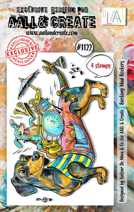 AALL and Create - A7 Stamp Set - Barking Mad Rockers