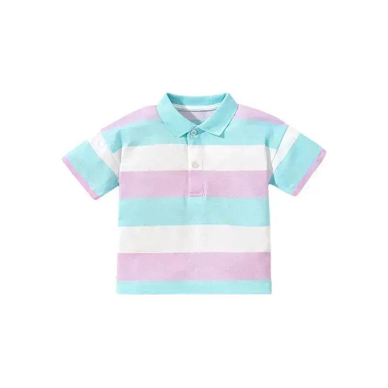 Polo Shirt  for boys Short Sleeve Striped  cotton shirt for baby boys