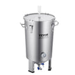 VEVOR 304 Stainless Steel Kettle, 8 GALLON Beer Brew Fermentor, Brew Bucket Fermentor for Brewing, Home Brewing Supplies with Base, Kettle Stock Pot Includes Lid, Handle, Valve, Spigot, Thermometer