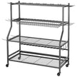 VEVOR 15 Pole Fishing Rod Holder Fishing Rack Cart Organizer for Garage Wheels