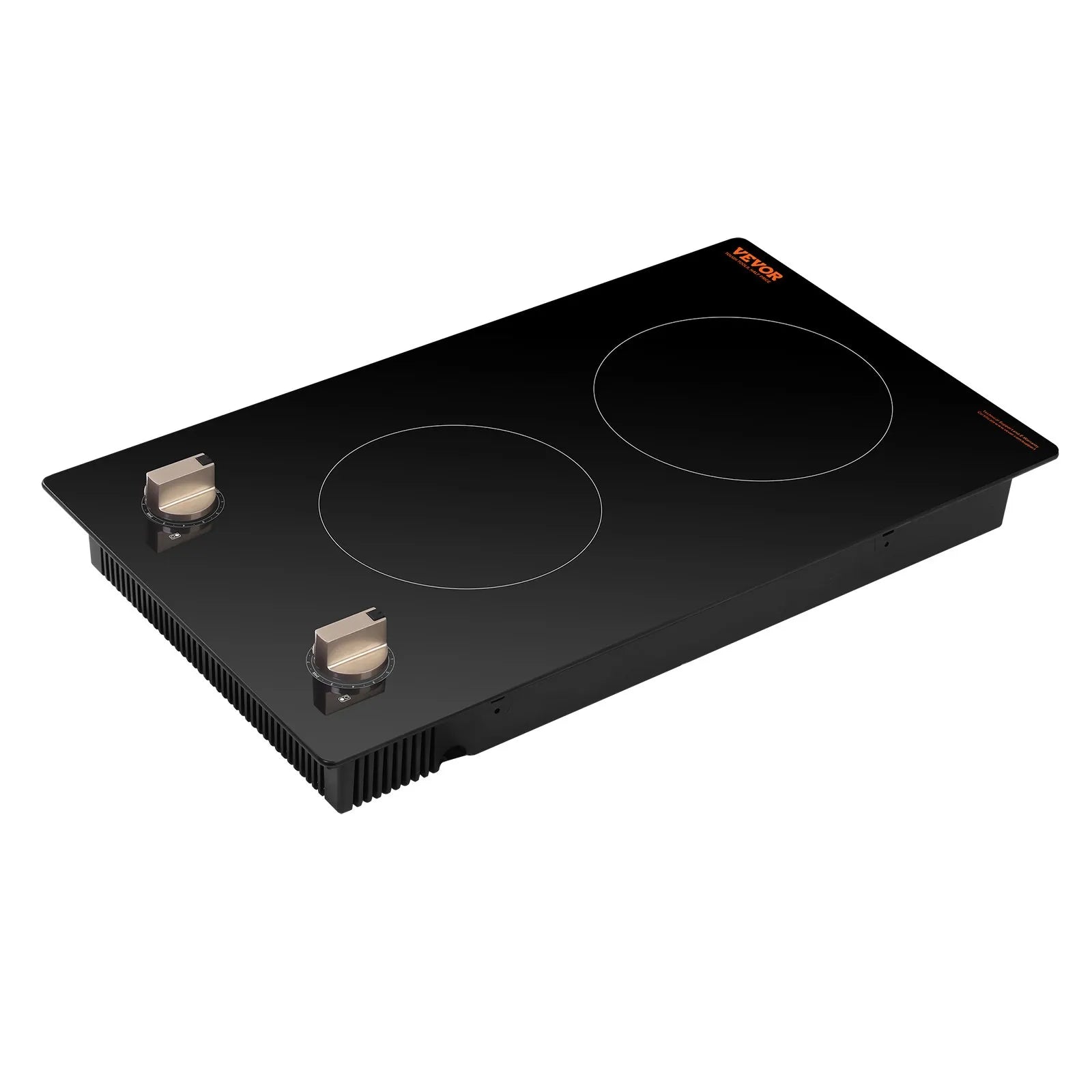 VEVOR 1800W 2 Burner Induction Cooktop Electric Countertop Burner Knob Control