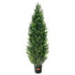 VEVOR 2 Pack 4' Artificial Cedar Topiary Tree Faux Plant UV Decor In/Outdoor