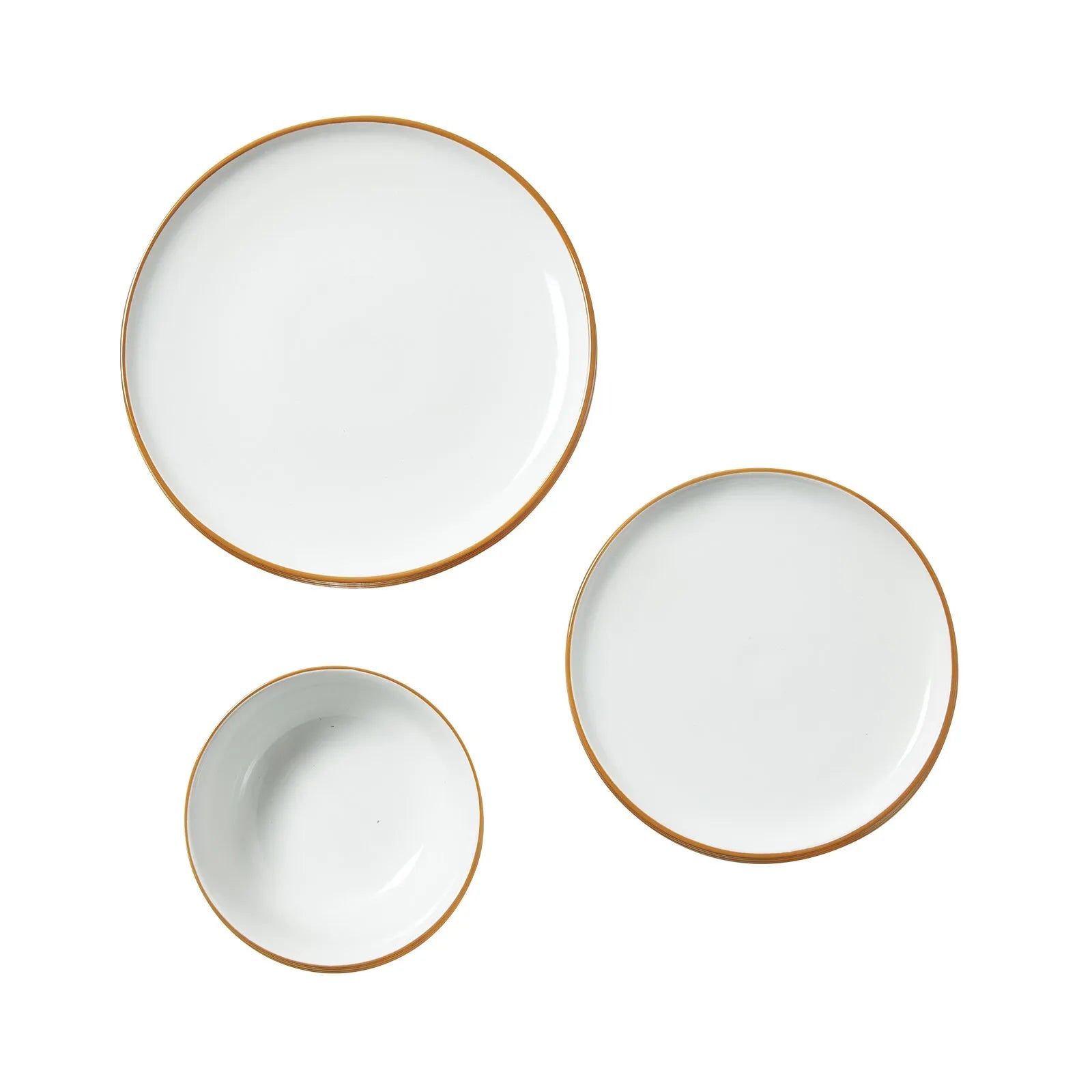 VEVOR 12 PCS Dinnerware Set Ceramic Plates and Bowls Sets Service for 4 White
