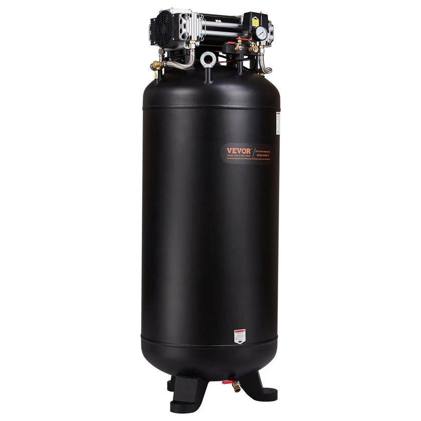 VEVOR 80 Gallon Air Compressor 6.5HP 15.5 SCFM@90 PSI 2-Stage 145PSI Oil Free