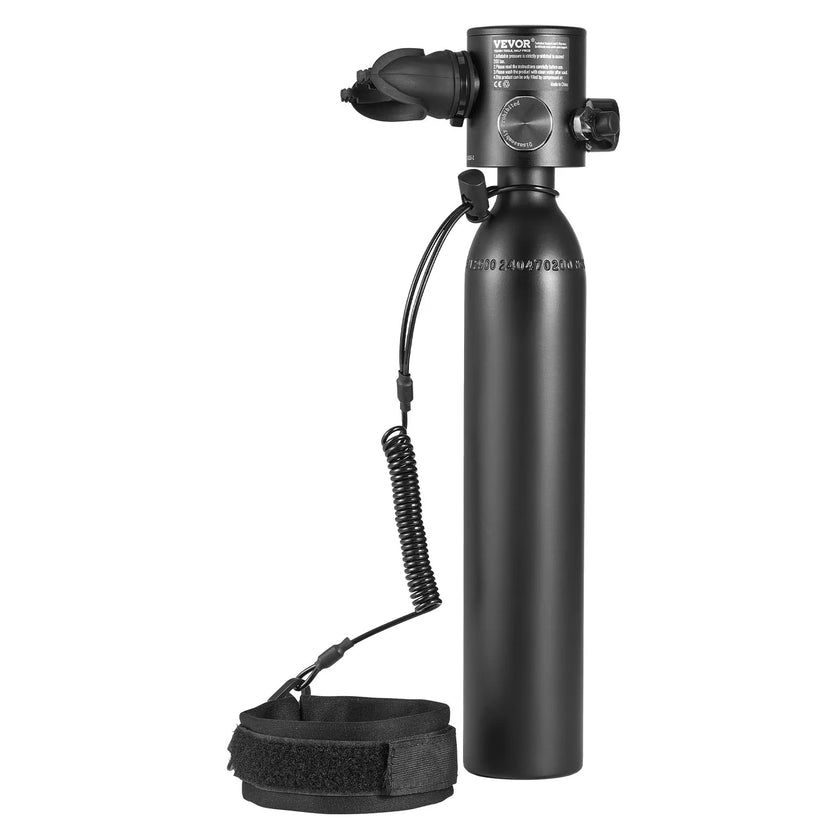 VEVOR 0.5L Scuba Tank 98.43 ft Diving Depth Lung Tank Kit with Snorkel Mask