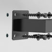 VEVOR 3ft Wall Mounted Stair Handrail Black Iron 250lbs Load Square Tube