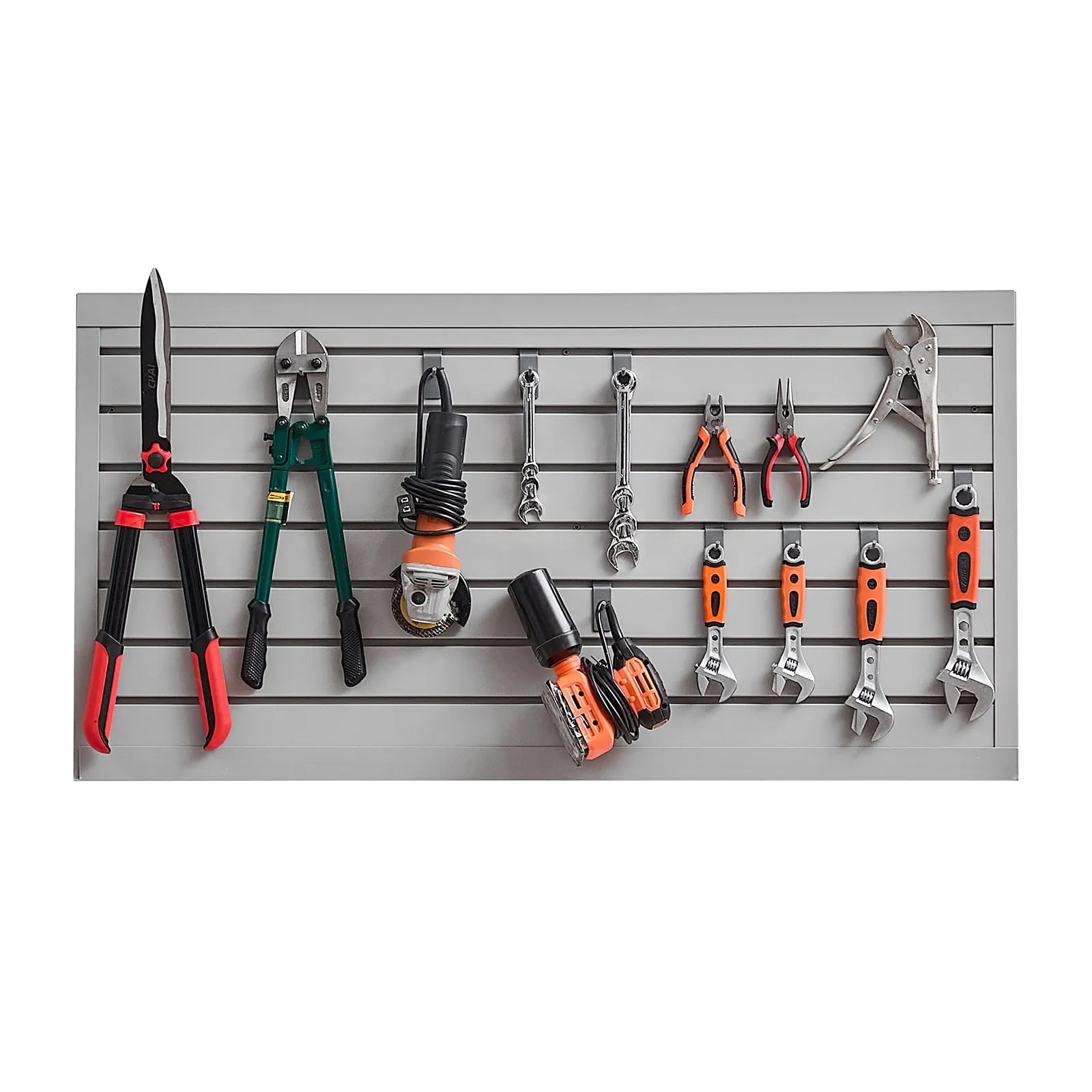 VEVOR 2 x 4 ft Slat Wall Paneling PVC Grey Garage Slatwall with Modular Design
